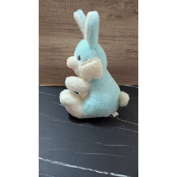 Vintage Tb Trading Co Blue White Bunny Plush Stuffed Animal 12" Soft Toy - Picture 4 of 7